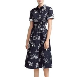 Maje navy blue cotton dress